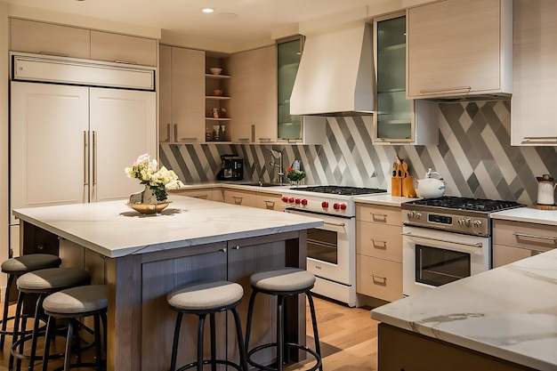 Traditional Japanese kitchen with modern functionality